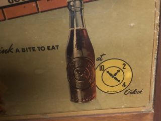 RARE Vintage 1940’s Dr.  Pepper Wood Frame 10 - 2 - 4 Cardboard Advertising Sign ORIG 3