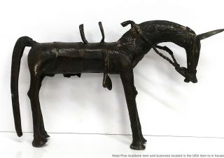 Antique Asian Chinese Archaic Ancient Form Bronze Horse Sculpture Statue Figure