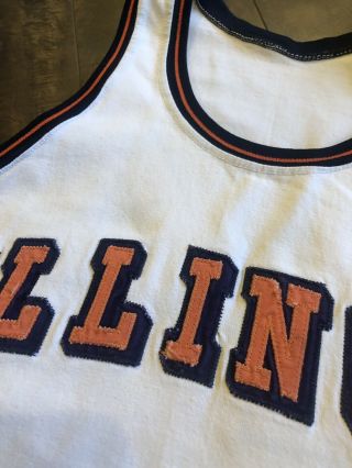 Vintage Illinois Fighting Illini Basketball Jersey Game Worn 60s 6