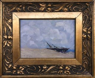 E.  Boudin Signed Antique Oil / Board Painting French?