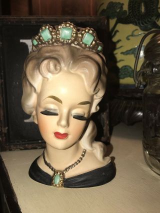 VINTAGE HEAD VASE INARCO E1756 LADY AILEEN 1964 6 Inches High Antique 3