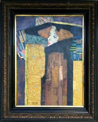 Gustav Klimt Signed Antique Large Oil / Board Painting Austrian?