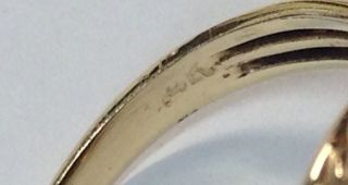 Vintage 1960 ' s Large Citrien Gold Ladies Ring Size 8 1/2 (J547) 10