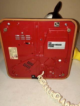 VINTAGE 70 ' S WALT DISNEY MICKEY MOUSE RETRO PUSH BUTTON TELEPHONE 8