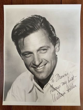 William Holden Signed Autograph Photo Vintage Hollywood Movies