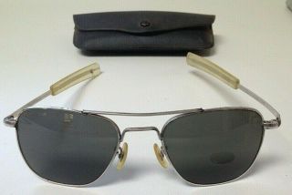 Vintage American Optical 12k Gold Gf - Pilot Aviator Sunglasses - W/ Case