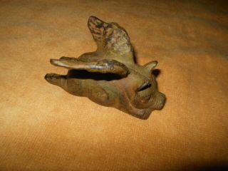 Vintage " When Pigs Fly " Old Cast Iron Pig With Wings Flying Pig