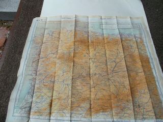 Cloth Escape Map Spain & Sothern France 20 " X 23 " No Date