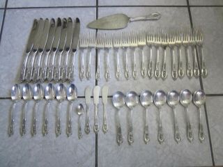 Rose Point Wallace Sterling Silver Flatware 42 Piece