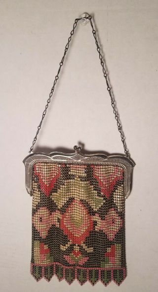 Vintage Whiting & Davis Co Enameled Flapper 1920 