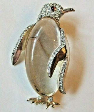 TRIFARI Sterling Penguin Jelly Belly Brooch - ALFRED PHILIPPE 11