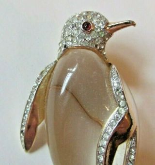 TRIFARI Sterling Penguin Jelly Belly Brooch - ALFRED PHILIPPE 2