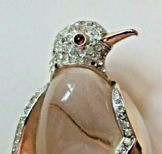 TRIFARI Sterling Penguin Jelly Belly Brooch - ALFRED PHILIPPE 4