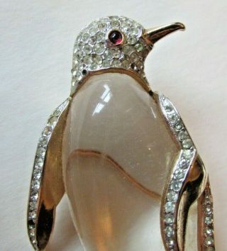 TRIFARI Sterling Penguin Jelly Belly Brooch - ALFRED PHILIPPE 5