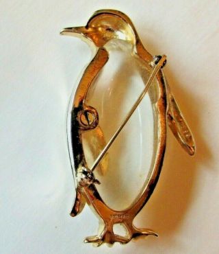 TRIFARI Sterling Penguin Jelly Belly Brooch - ALFRED PHILIPPE 8