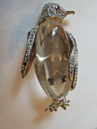 TRIFARI Sterling Penguin Jelly Belly Brooch - ALFRED PHILIPPE 9
