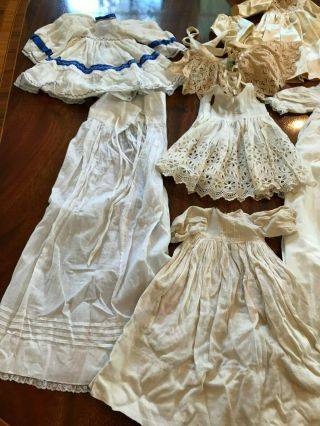 30 Pc.  Antique Vintage Doll Clothes Victorian for German French Bisque Dolls 2