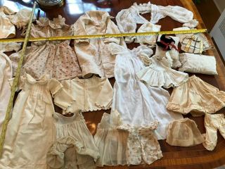 30 Pc.  Antique Vintage Doll Clothes Victorian for German French Bisque Dolls 8