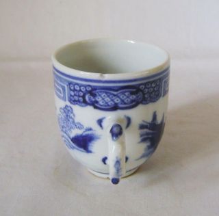 C.  18th Chinese Blue & White Cup with Handle: Fine Landscape: a/f one small chip 4