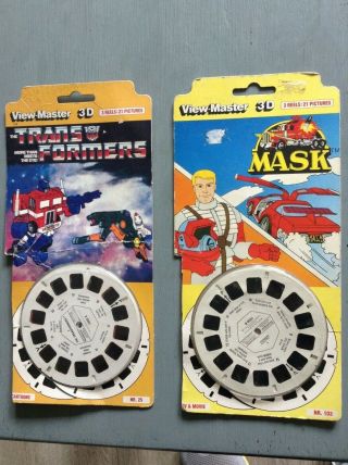 Viewmaster Transformers (1985 Pack) 21 Cartoon Pics 3d,  Mask 21 Pics (1986)