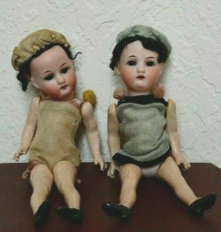 2 Rare Antique Bathing Beauties Flapper Dolls Heubach Köppelsdorf Germany Doll