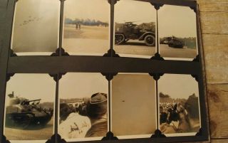 World War 2 US Soldiers Personal Photo Album 1940s Military Tanks Women 200,  pic 8