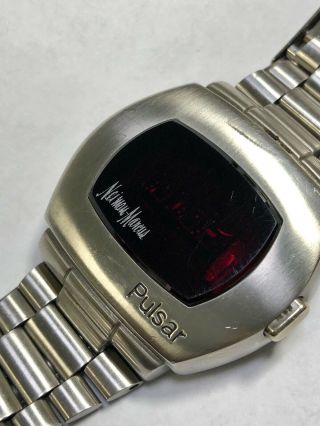 VINT 1973 SIGNED NEIMAN MARCUS PulSAR P2 LED Watch Time Computer James Bond 11