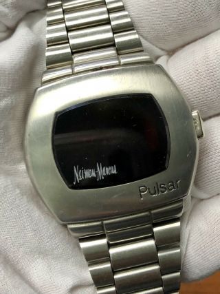 Vint 1973 Signed Neiman Marcus Pulsar P2 Led Watch Time Computer James Bond