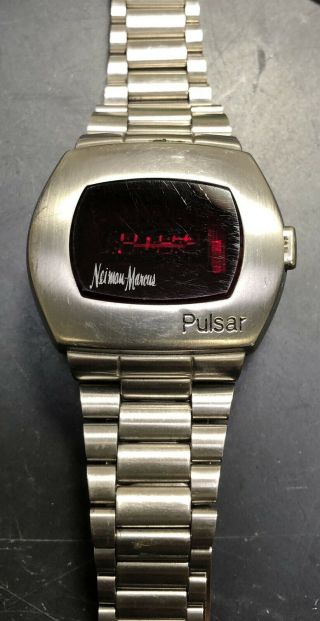 VINT 1973 SIGNED NEIMAN MARCUS PulSAR P2 LED Watch Time Computer James Bond 3