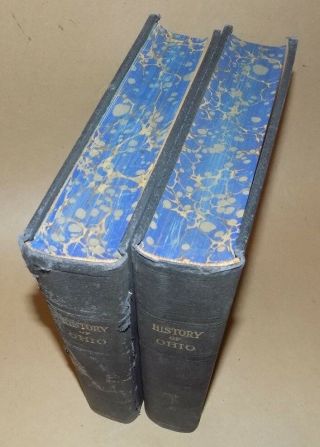 Rare Vintage 2 Volume HISTORY OF OHIO by Charles Galbreath 1925 Hardcovers 2