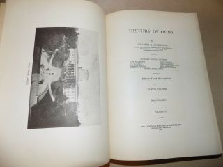 Rare Vintage 2 Volume HISTORY OF OHIO by Charles Galbreath 1925 Hardcovers 6