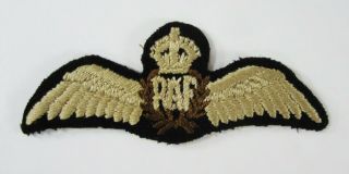 Wwii Raf Pilot Wings British Royal Air Force Hand Embroidered Cloth