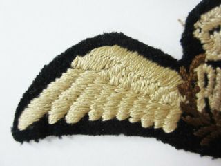 WWII RAF Pilot Wings British Royal Air Force Hand Embroidered Cloth 2
