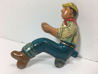 Vintage Tin Toy Tractor Farmer Part Marx?