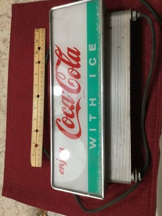 Vintage Coke Coca Cola Advertising Light Up Sign Fountain Top