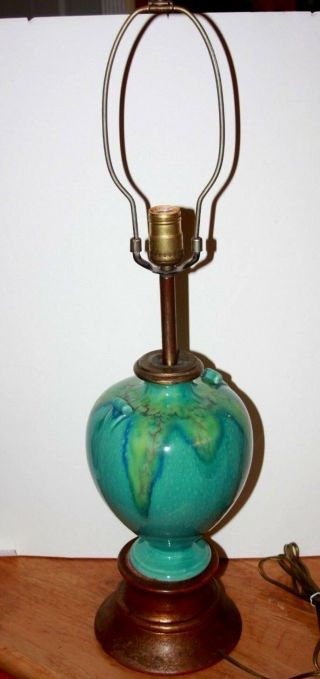 Weller Turkis Arts & Crafts Pottery Table Lamp 1920 