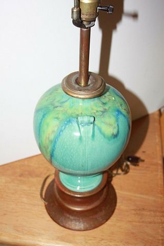 Weller Turkis Arts & Crafts Pottery Table Lamp 1920 ' s Arts Crafts Mission Style 4