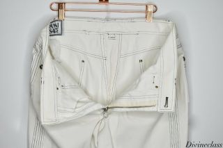 Versace Vintage Men ' s White Shorts Size Extra Large 36x10 with Medusa Buttons 2