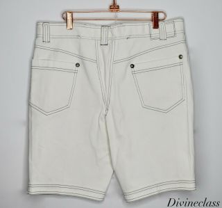 Versace Vintage Men ' s White Shorts Size Extra Large 36x10 with Medusa Buttons 5