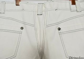 Versace Vintage Men ' s White Shorts Size Extra Large 36x10 with Medusa Buttons 6