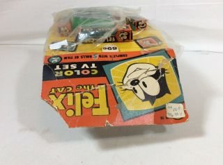 Vintage 1950s Felix The Cat Lido Toy Color TV Set & 5 Rolls Film Pack 8