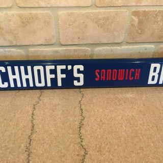 VINTAGE ADVERTISING KIRCHHOFF ' S SANDWICH BREAD DOOR PUSH in 11