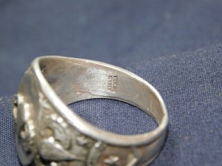 Rare WWII US Army Paratrooper Ring Airborne Sterling Kinney 11 1/2 2