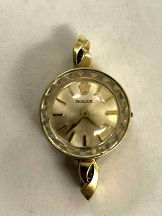Vintage Antique 14k Rolex Ladies Watch 54735 Very Small