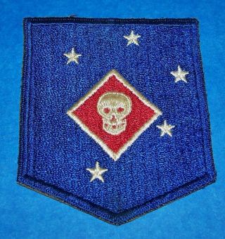 Cut - Edge Ww2 Usmc 1st M.  A.  C.  Raider Battalion Smiling Skull Patch