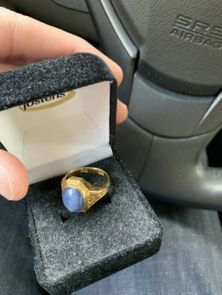 24k solid gold antique ring Size 8 3