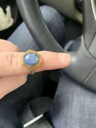 24k solid gold antique ring Size 8 5