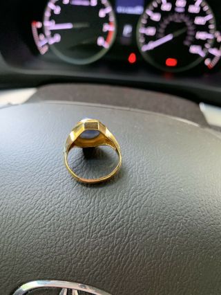 24k solid gold antique ring Size 8 7