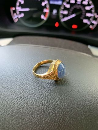 24k solid gold antique ring Size 8 8