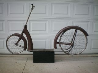 Antique Ingo Bicycle Scooter Complete One Owner 1930 